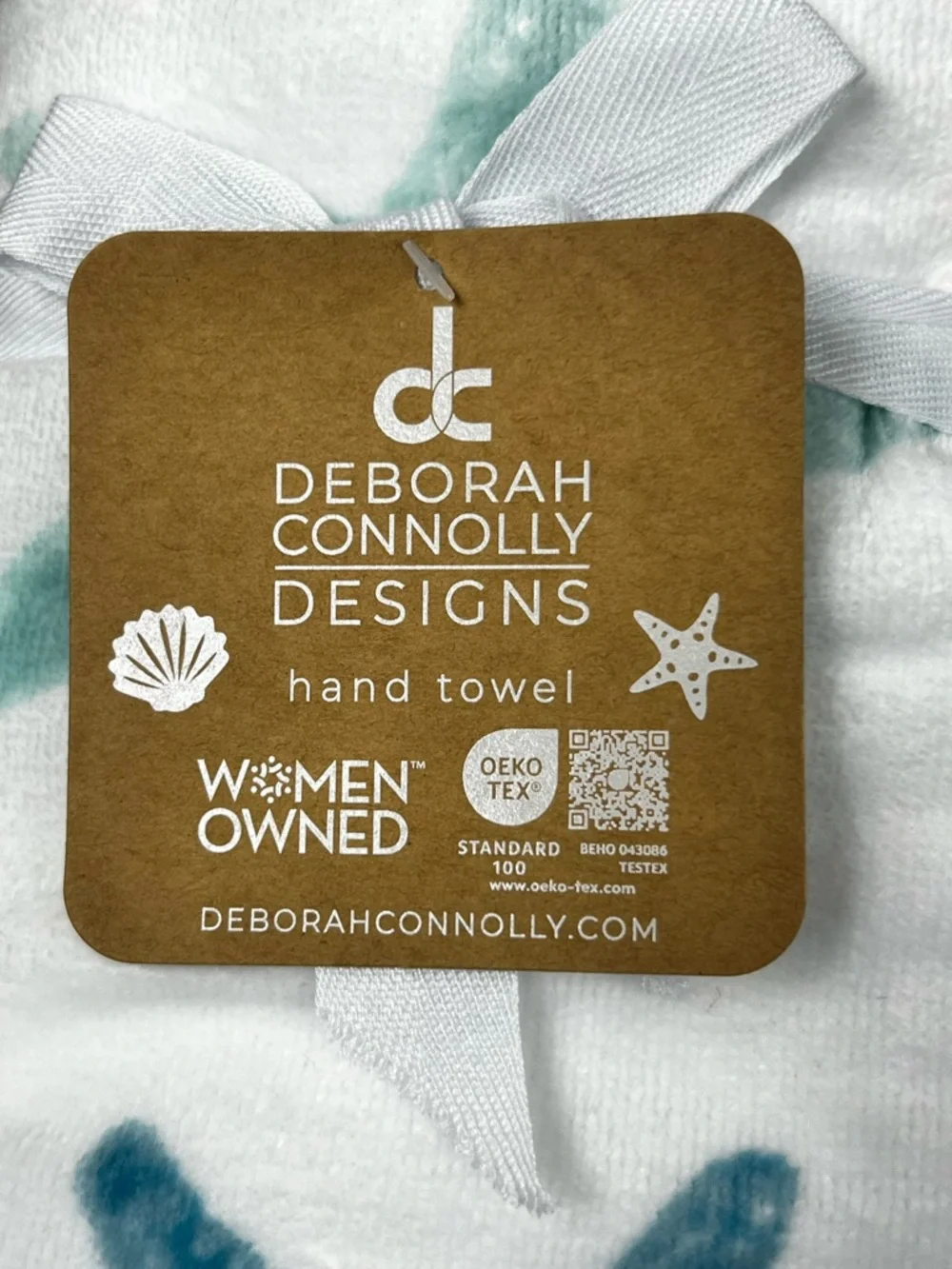 Deborah Connolly - ‘Ocean Starfish’ bath towel set. NWT